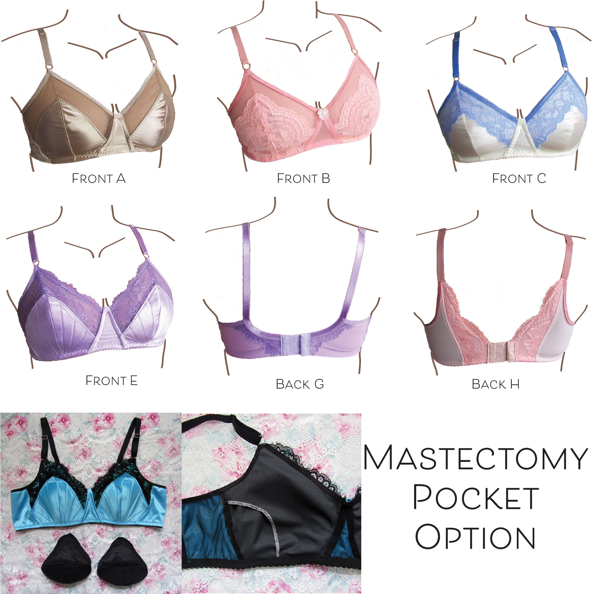 Zenita Wireless Bra: Mastectomy Pocket Option